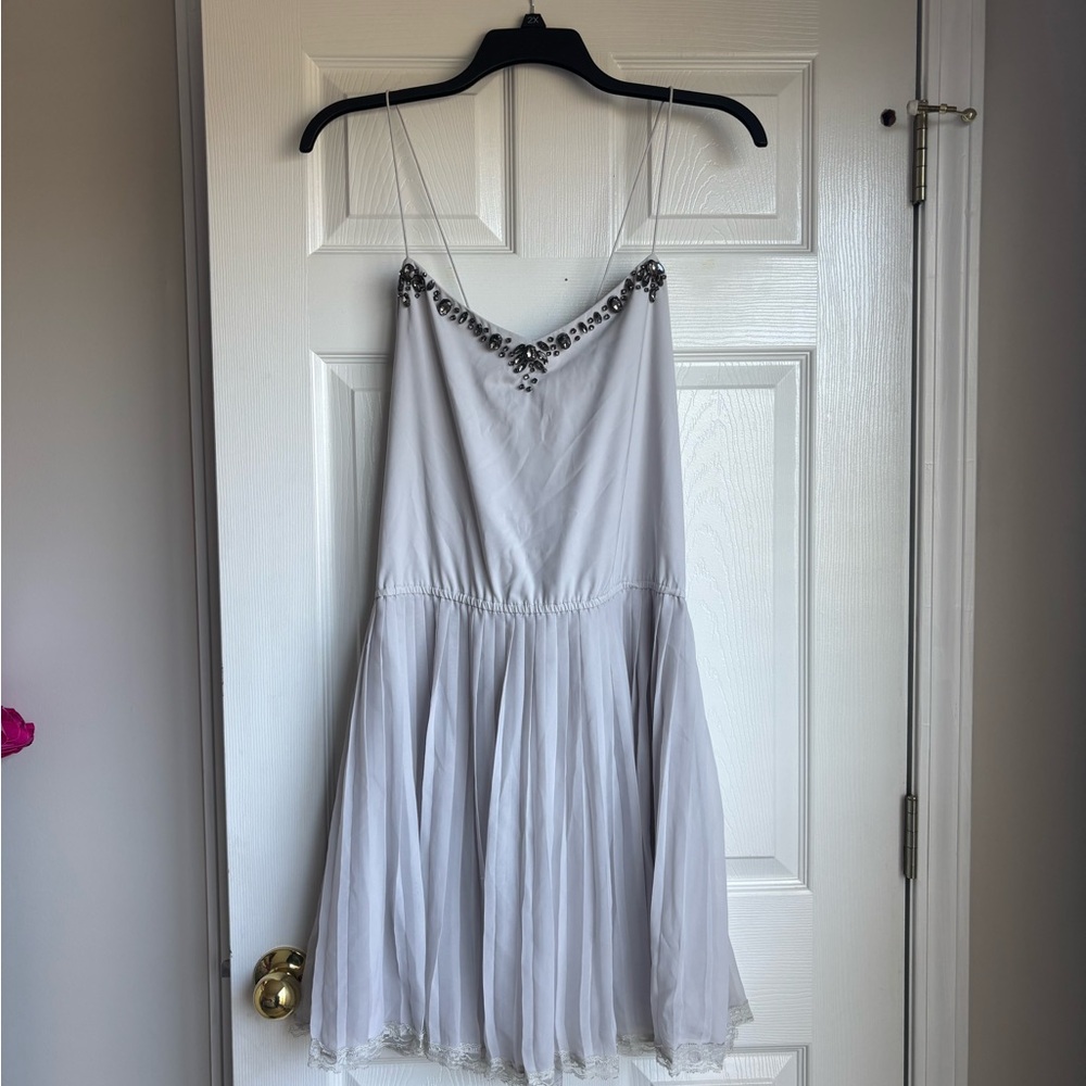 Victoria's Secret Silver Embellished Mini Dress